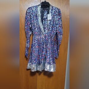 Isabel Marant Silk Paisley Sequin Merenea Dress Size 4